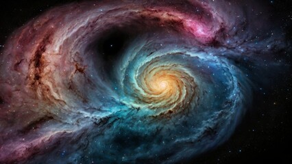 Colorful Galactic Spiral