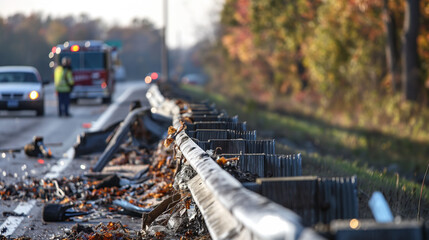 Highway Guardrail Demolition: Emergency Response