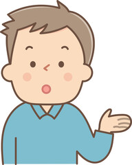 説明をする男性