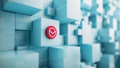 Obraz premium Abstract 3D Blue and Red Graphic Design