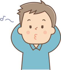 呑気に口笛を吹く男性