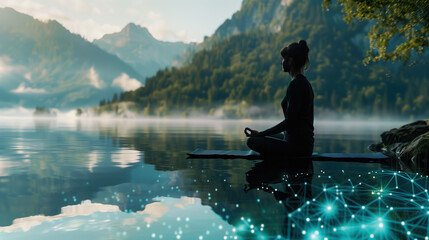 Mindfulness Meditation with Vital Signs Monitoring Outdoors