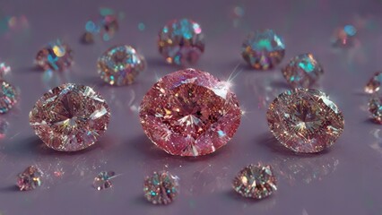 Sparkling Pink Gemstones