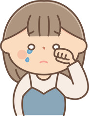 シクシク泣く女性