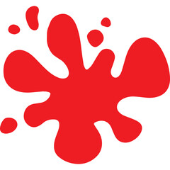 Red paint splatter art vector