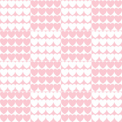 Pink and white hearts patterns design for decorating, wallpaper, wrapping paper, fabric, backdrop and etc., abstract background.