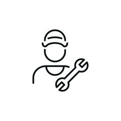 Mechanic icon. Simple mechanic icon for social media, app, and web design. Vector illustration.