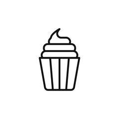 Sweet Cupcake Icon for Dessert Recipes and Bakery Promotions