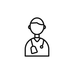 Healthcare Doctor Icon for Medical Consultations and Health Apps