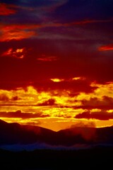 6月の夕日・酒田市（山形県・酒田市）