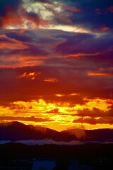 6月の夕日・酒田市（山形県・酒田市）