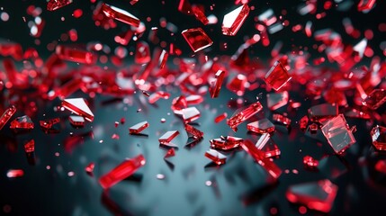 Red Shattered Glass.