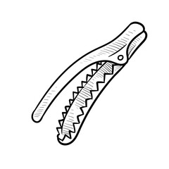 hairpin handdrawn illustration