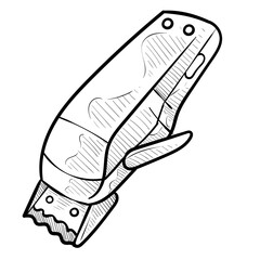 shaving machine handdrawn illustration