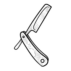 blade razor handdrawn illustration