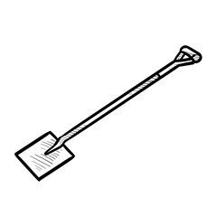 garden shovel handdrawn illustration
