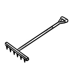 rake handdrawn illustration