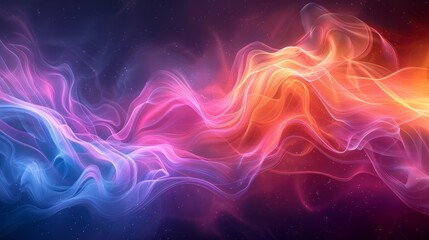 Fototapeta premium Abstract neon light, fluorescent glow of neon lights, illustration of exhibition background.