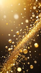 Obraz premium Golden bokeh. Golden background.