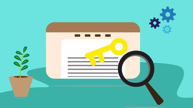 Magnifying glass on the web. Website keyword search. Best for websites.