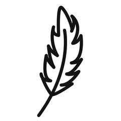 Elegant Feather Icon for Stationery and Calligraphy Resources