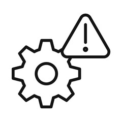 Important Technical Warning Icon for System Alerts and IT Notices