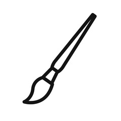 Artistic Paint Brush Icon for Graphic Design and Creative Software