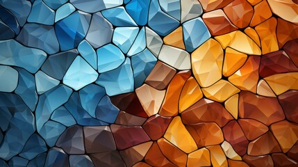 Vibrant flat illustration of natural geode pattern with earthy tones in high resolution quality.
