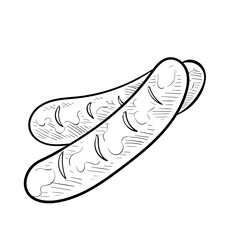 sausage handdrawn illustration