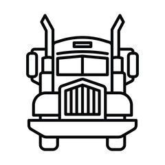 Truck view front icon vector design template