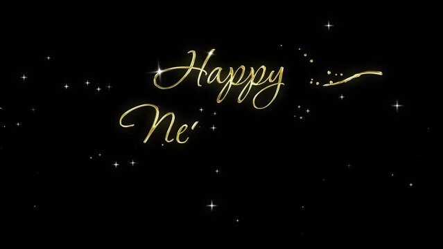 2025 happy new year 2025 gold animated background greetings happy new year 2025 gold shining sparkling 4k