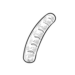 sausage handdrawn illustration