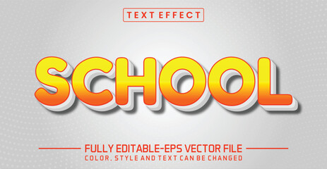 School font Text effect editable