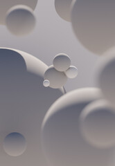 Abstract background with beige spheres.