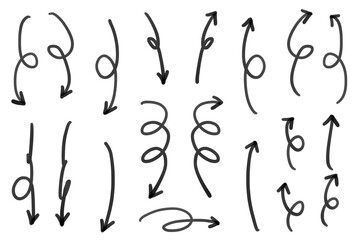 回転くるくる　手描き矢印セット