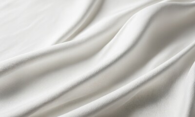 Obraz premium Close-up of white fabric with a smooth texture