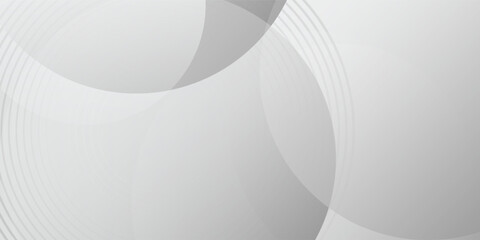 White geometric abstract background overlap layer on bright space with lines effect decoration. Modern graphic design element circles style modern