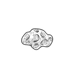 asteroid handdrawn illustration