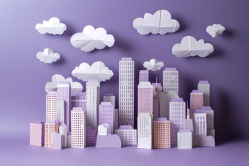 paper cut out of a city