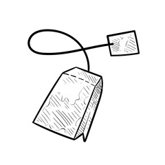 bagged tea handdrawn illustration
