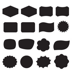 Speech bubble comic price tag label sticker shapes vector image