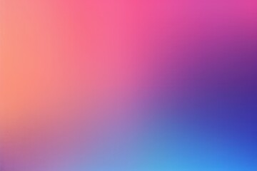 Abstract colorful gradient background in pink, orange, purple, and blue. Blurry, soft, and smooth ombre design. Simple and elegant.