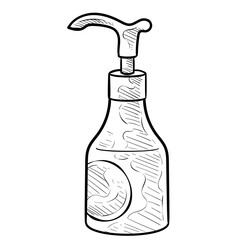 liquid soap handdrawn illustration