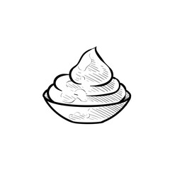 spa cream handdrawn illustration