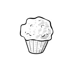 cupcake handdrawn illustration