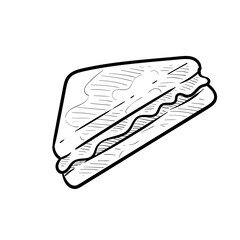 sandwich handdrawn illustration