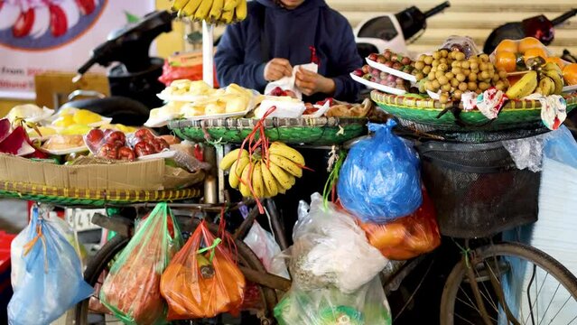 Fruit Vendor in Hanoi Market