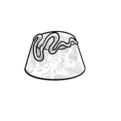 pudding handdrawn illustration