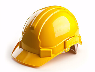 Fototapeta premium a yellow hard hat on a white background