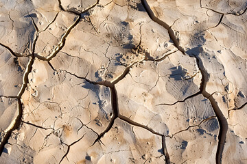 a cracked ground with cracks